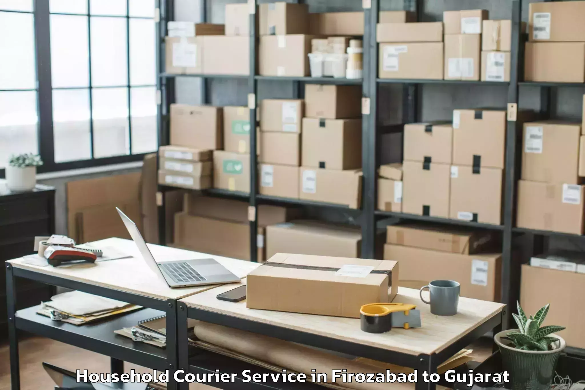 Top Firozabad to Nit Surat Household Courier Available